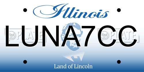 LUNA7CC Illinois License Plate