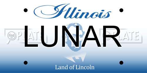 LUNAR Illinois License Plate