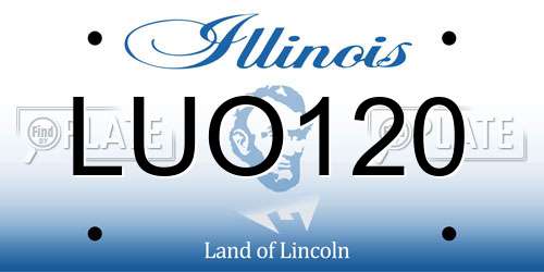 LUO120 Illinois License Plate