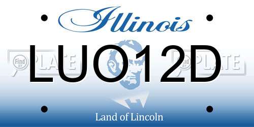 LUO12D Illinois License Plate