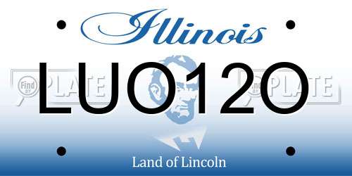 LUO12O Illinois License Plate