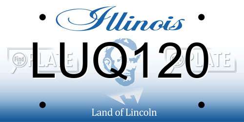 LUQ120 Illinois License Plate