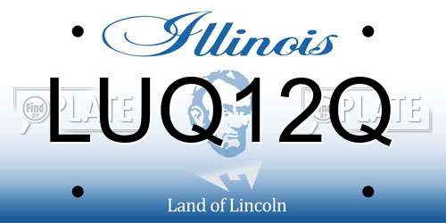 LUQ12Q Illinois License Plate