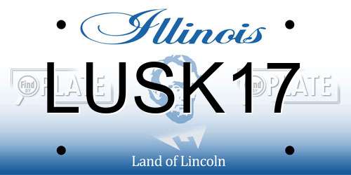 LUSK17 Illinois License Plate