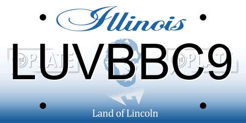 LUVBBC9 Illinois License Plate