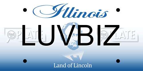 LUVBIZ Illinois License Plate