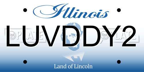 LUVDDY2 Illinois License Plate