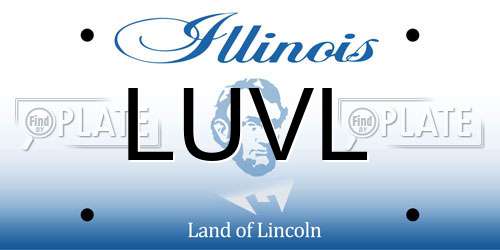 LUVL Illinois License Plate