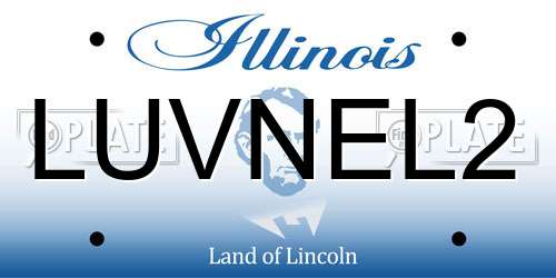 LUVNEL2 Illinois License Plate