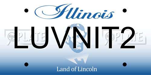 LUVNIT2 Illinois License Plate