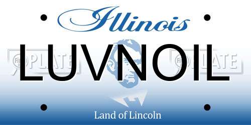 LUVNOIL Illinois License Plate