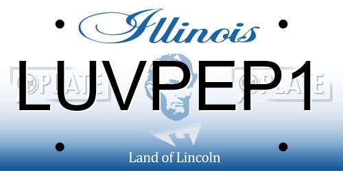 LUVPEP1 Illinois License Plate