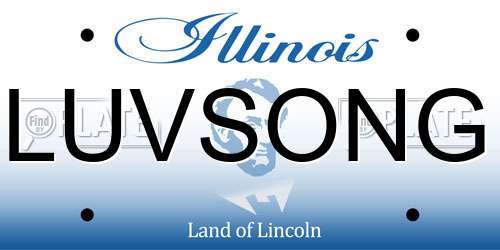 LUVSONG Illinois License Plate