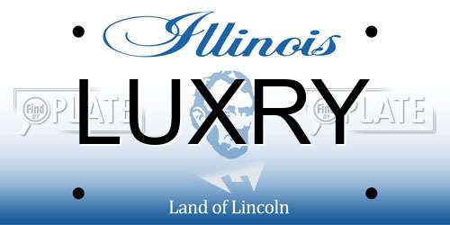 LUXRY Illinois License Plate