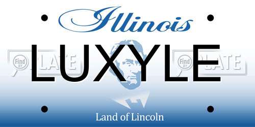 LUXYLE Illinois License Plate