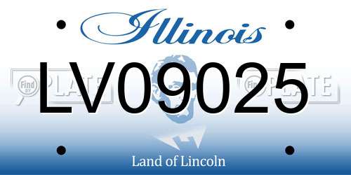 LV09025 Illinois License Plate
