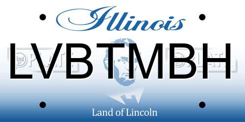 LVBTMBH Illinois License Plate
