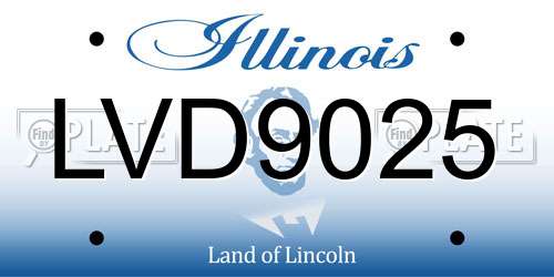 LVD9025 Illinois License Plate