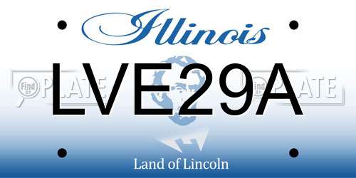 LVE29A Illinois License Plate