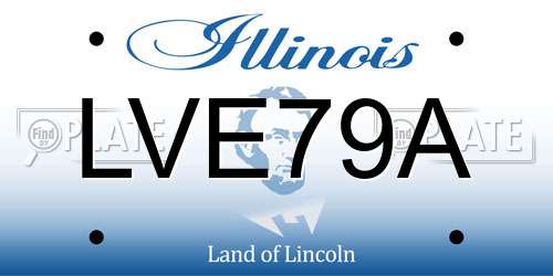 LVE79A Illinois License Plate