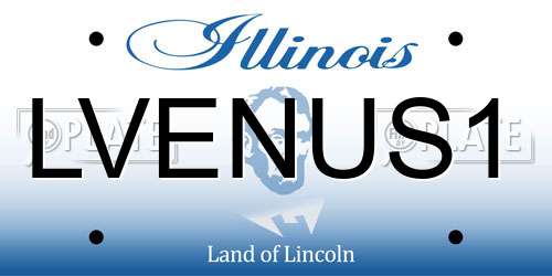 LVENUS1 Illinois License Plate