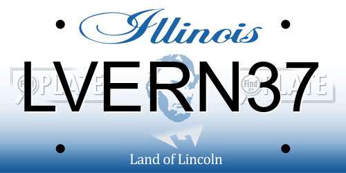 LVERN37 Illinois License Plate