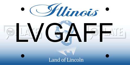 LVGAFF Illinois License Plate