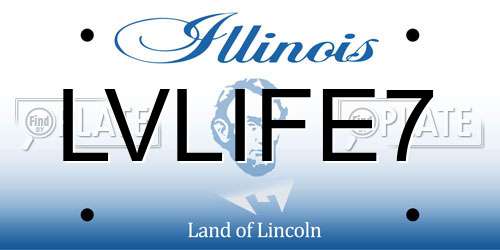 LVLIFE7 Illinois License Plate
