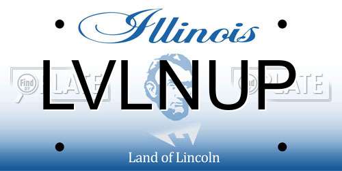 LVLNUP Illinois License Plate