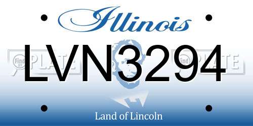 LVN3294 Illinois License Plate