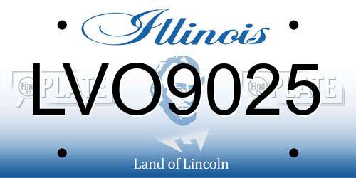 LVO9025 Illinois License Plate