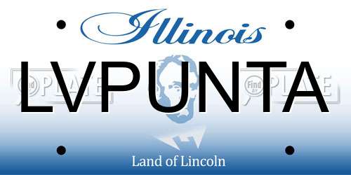 LVPUNTA Illinois License Plate