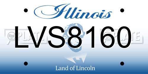 LVS8160 Illinois License Plate
