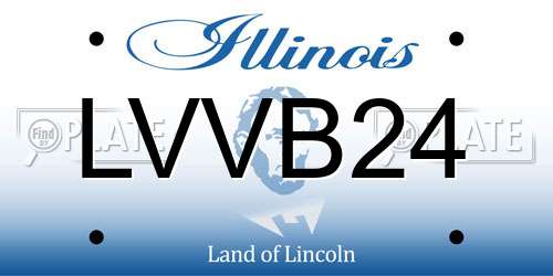 LVVB24 Illinois License Plate