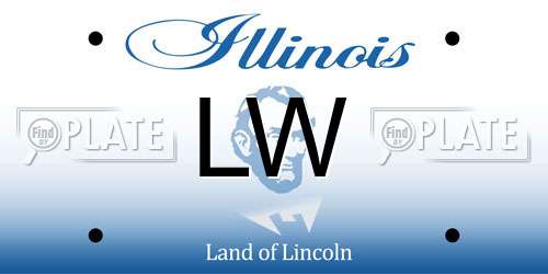 LW Illinois License Plate