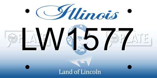 LW1577 Illinois License Plate