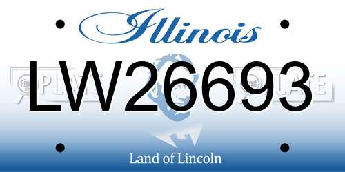 LW26693 Illinois License Plate