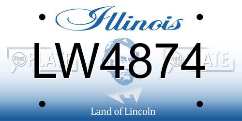 LW4874 Illinois License Plate