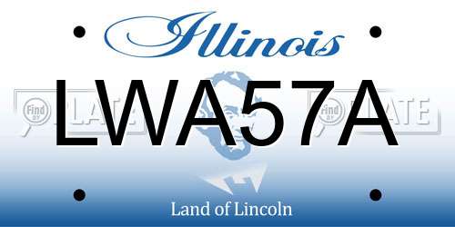 LWA57A Illinois License Plate