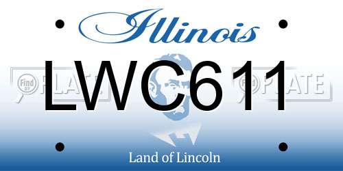 LWC611 Illinois License Plate