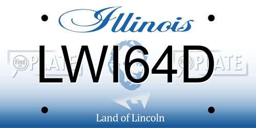 LWI64D Illinois License Plate