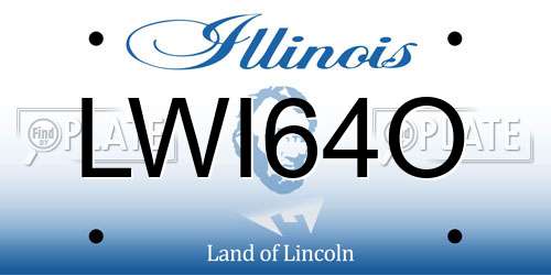 LWI64O Illinois License Plate