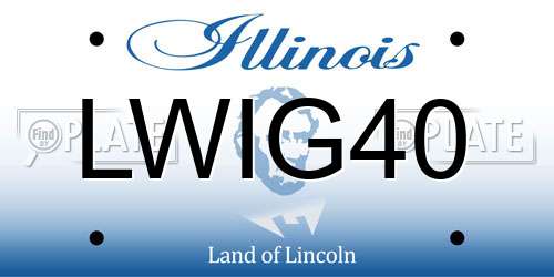 LWIG40 Illinois License Plate