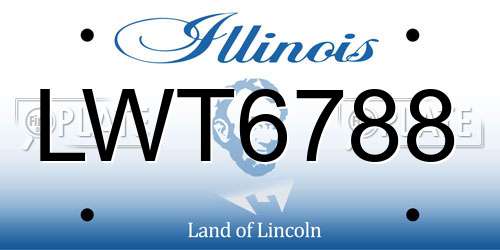 LWT6788 Illinois License Plate