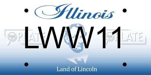 LWW11 Illinois License Plate