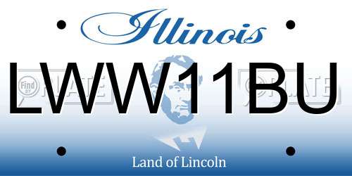 LWW11BU Illinois License Plate
