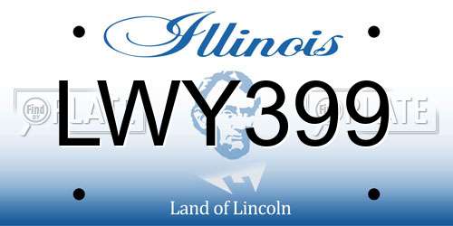LWY399 Illinois License Plate