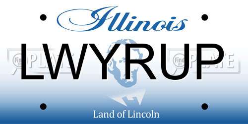 LWYRUP Illinois License Plate