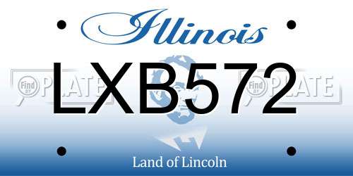 LXB572 Illinois License Plate