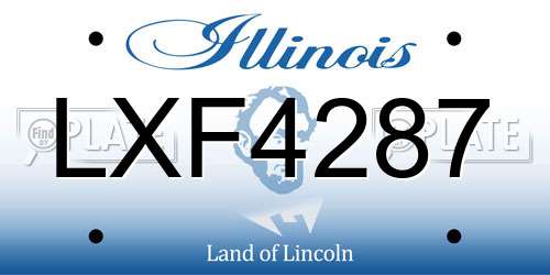 LXF4287 Illinois License Plate